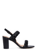 Women's Black Thick Heeled Sandals | Derimod