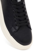 Men's Black Lace-Up Thick Sole Sneaker | Derimod