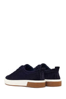 Men's Navy Blue Lace-up Suede Leather Sneaker | Derimod
