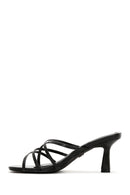 Women's Black Heeled Slippers | Derimod