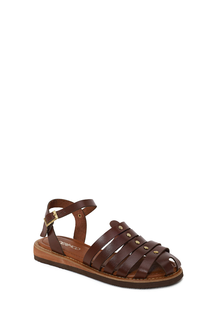 Woman Brown Buckled Leather Bodrum Sandal
