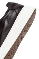 Erkek Kahverengi Bağcıklı Deri Sneaker | Derimod