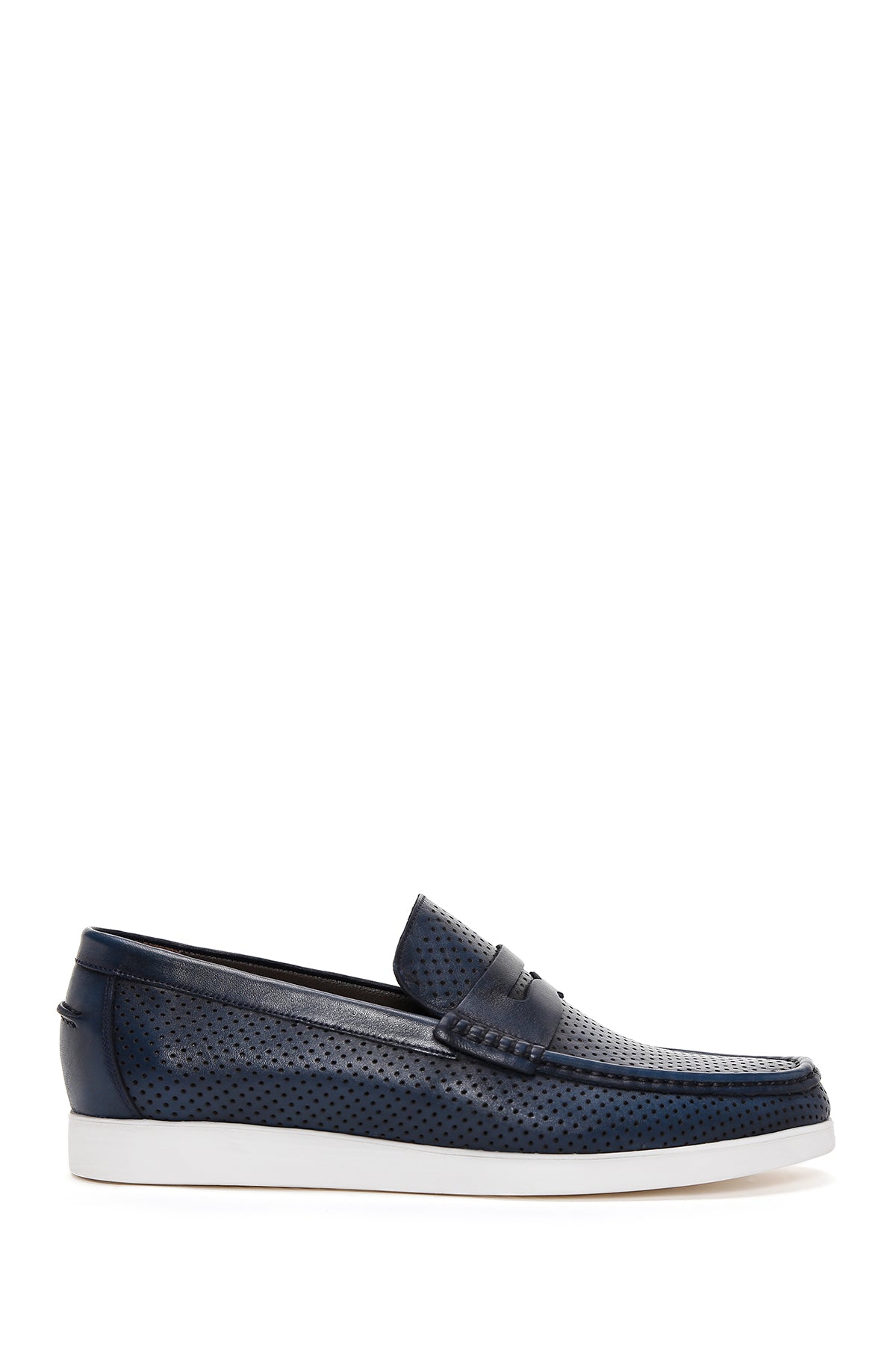 Erkek Lacivert Deri Loafer 23SFD652514 | Derimod