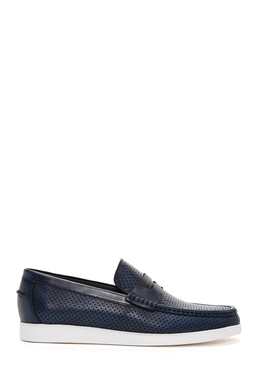 Erkek Lacivert Deri Loafer