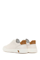 Male White Lace-Up Leather Sneaker | Derimod