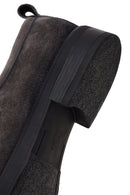 Male Gray Lace-Up Thick-Soled Suede Casual Shoes | Derimod