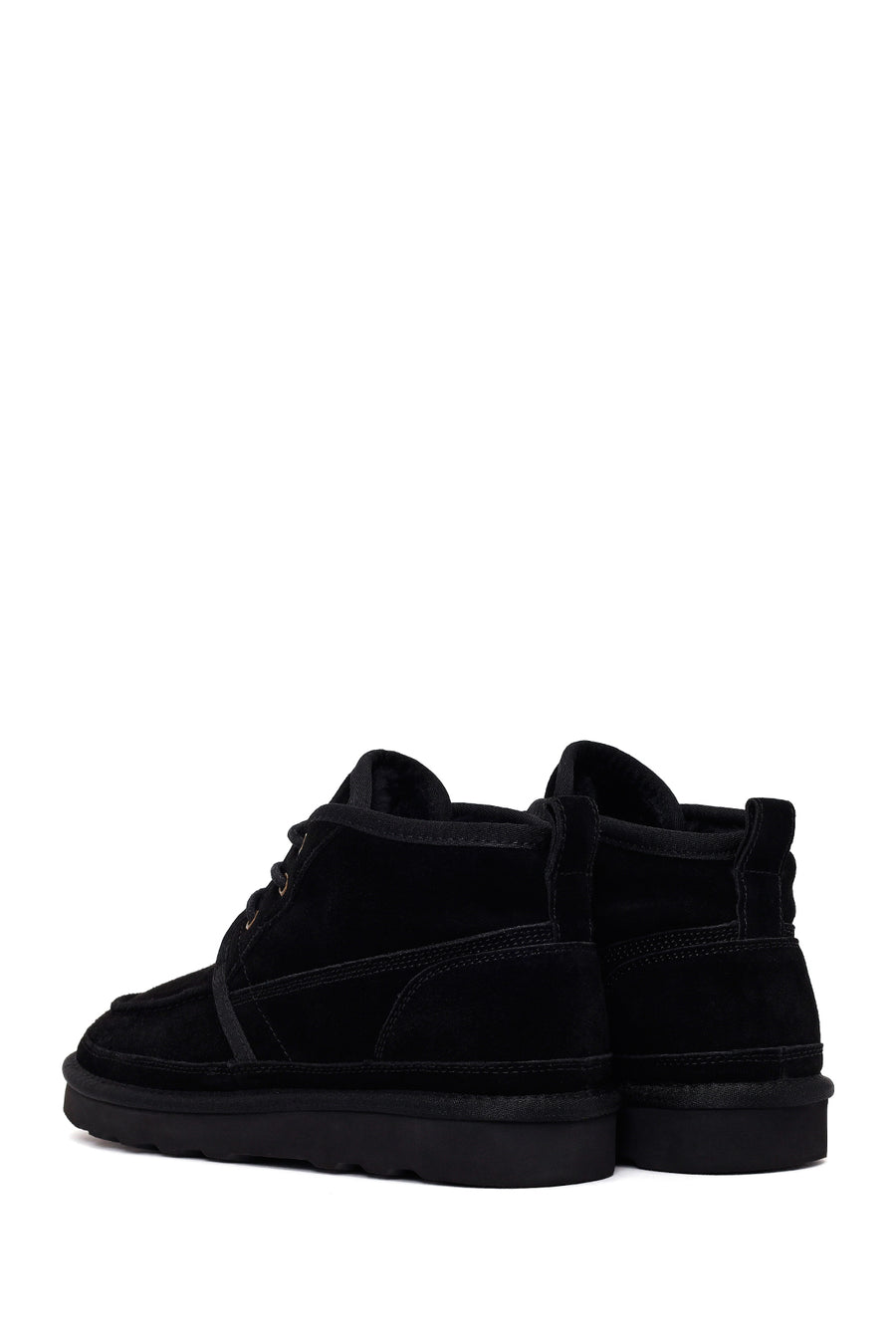 Male Black Lace-up Suede Casual Boots