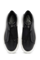 Men's Black Leather Sneaker | Derimod