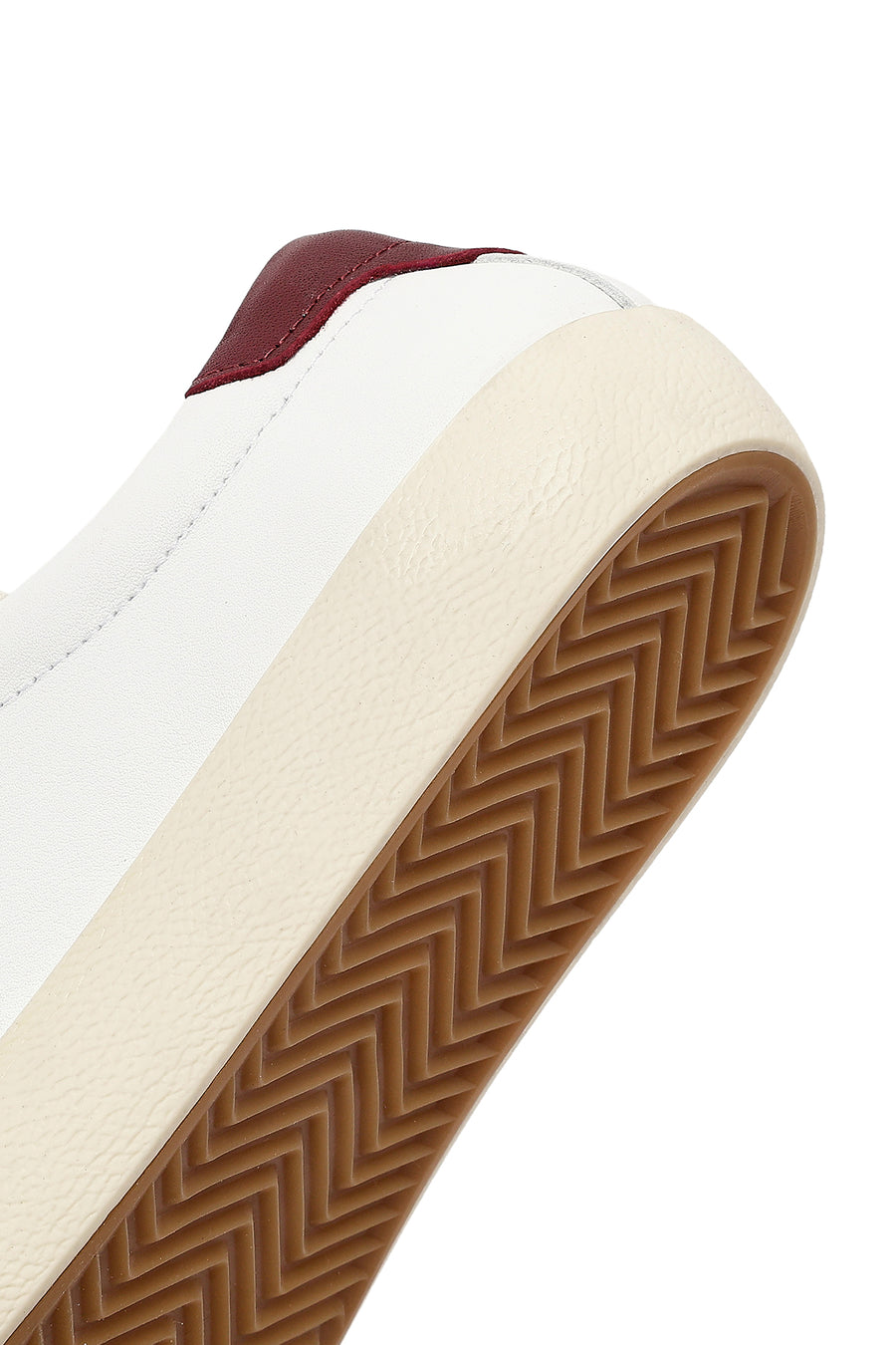 Women's White Lace-Up Leather Sneaker