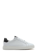 Men's White Lace-up Leather Sneaker | Derimod
