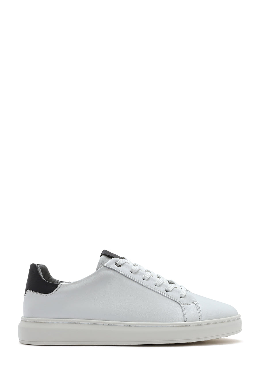 Men's White Lace-up Leather Sneaker 25SFD674718 | Derimod
