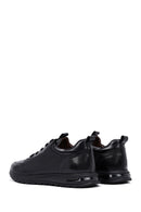 Erkek Siyah Bağcıklı Deri Casual Sneaker | Derimod