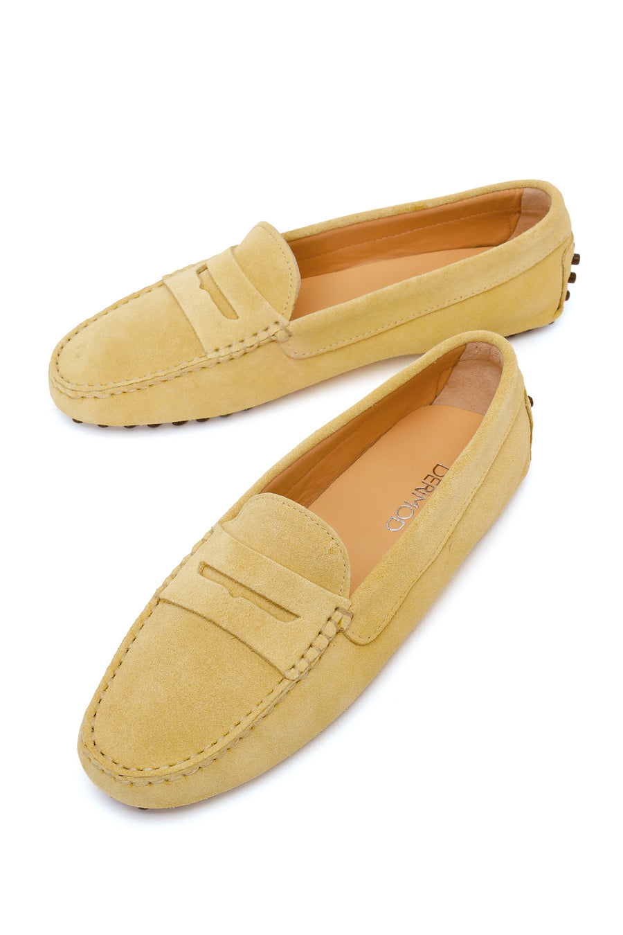 Women's Yellow Suede Leather Loafer