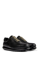 Camper Men's Black Pelotas Ariel Leather Sneaker | Derimod