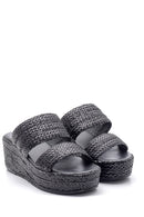 Women's Straw Knitted Slippers | Derimod