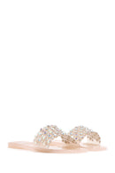Women's Beige Stone Jelly Slippers | Derimod