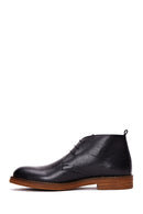 Men's Black Lace-Up Leather Casual Boots | Derimod