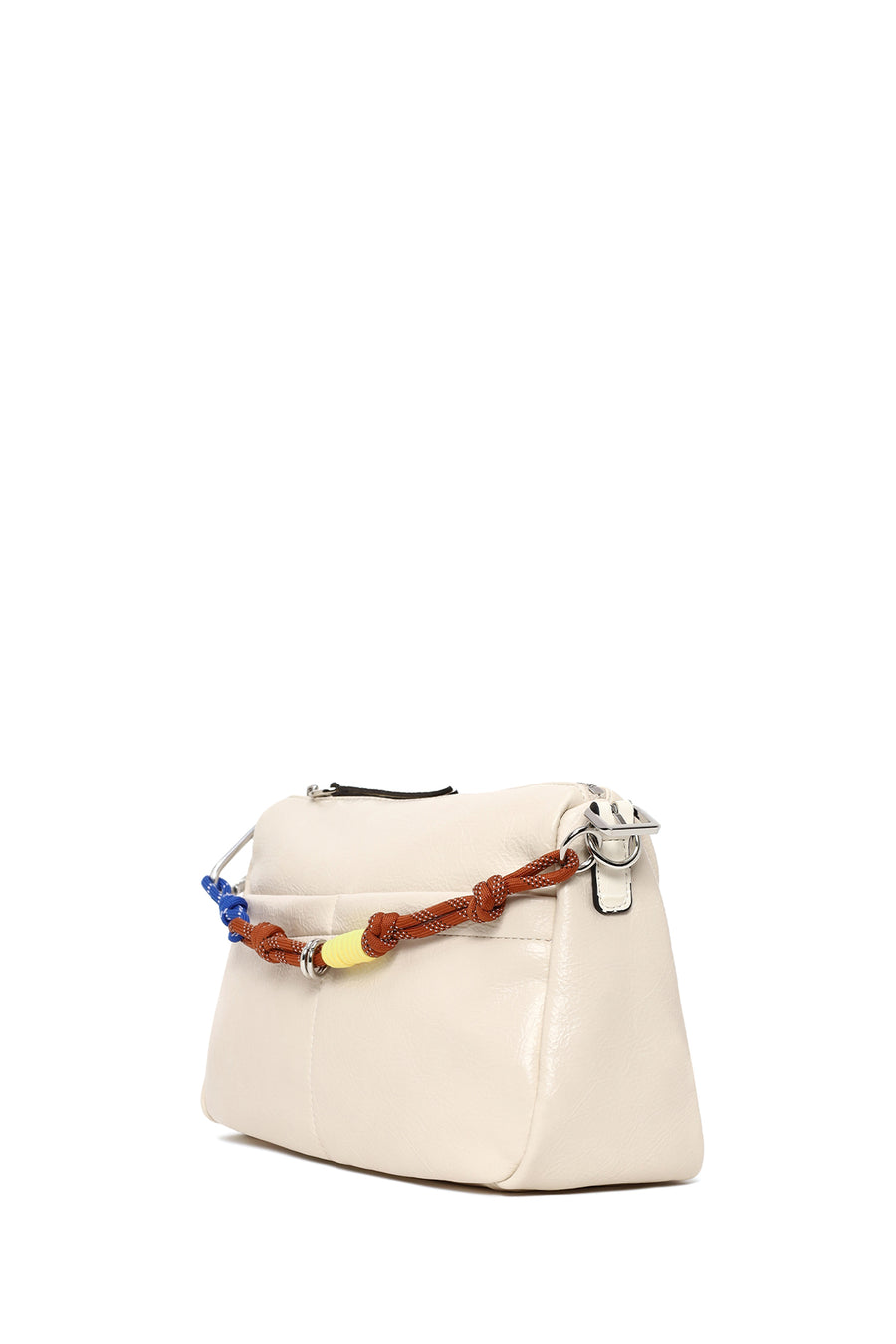 Woman Cream Charm Crossbody Bag