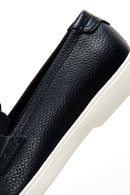 Men's Navy Blue Leather Loafer | Derimod