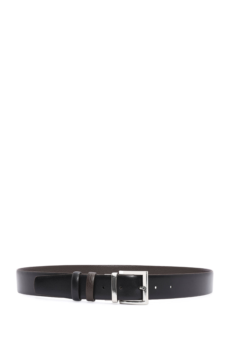Men's Black Double Sided Leather Belt