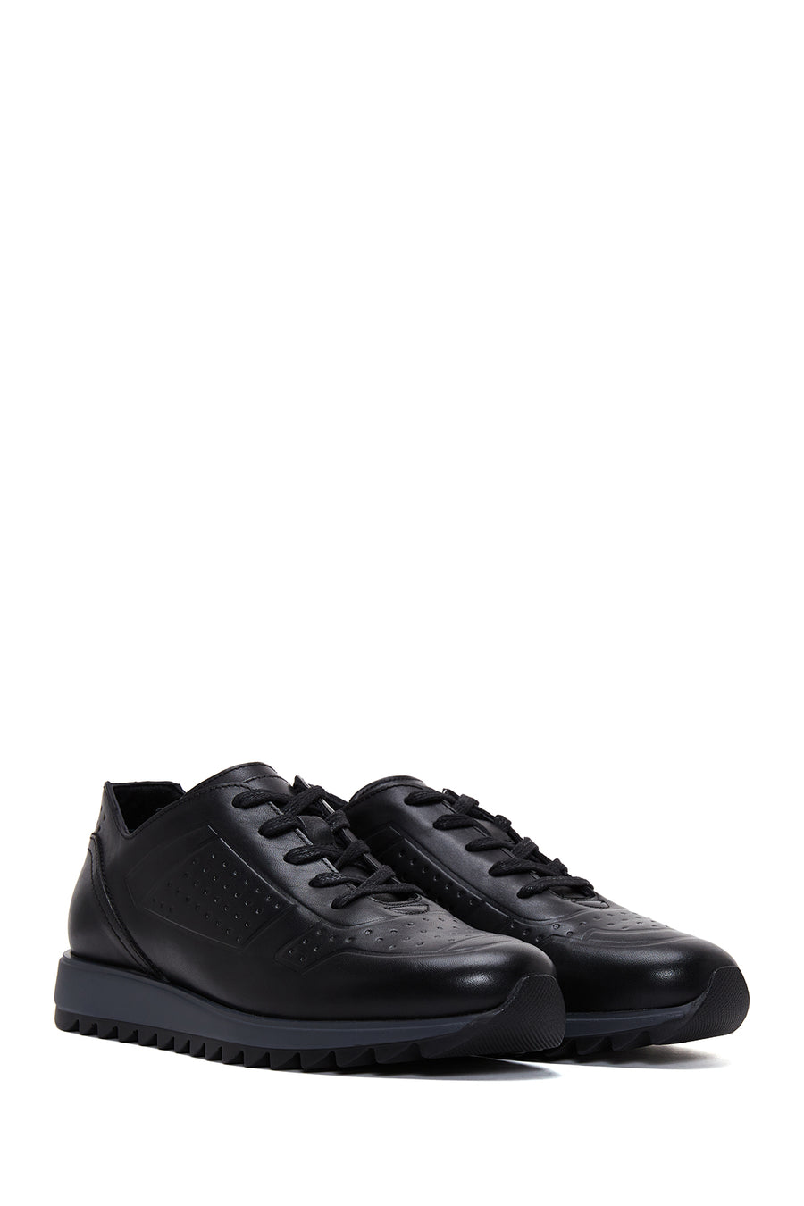 Men's Black Leather Sneaker