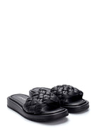 Kadın Deri Örgü Detaylı Terlik | Derimod