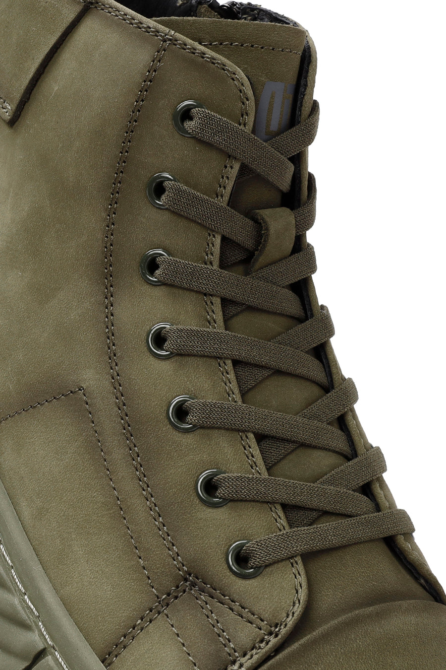 Men's Khaki Zippered Nubuck Sports Boots