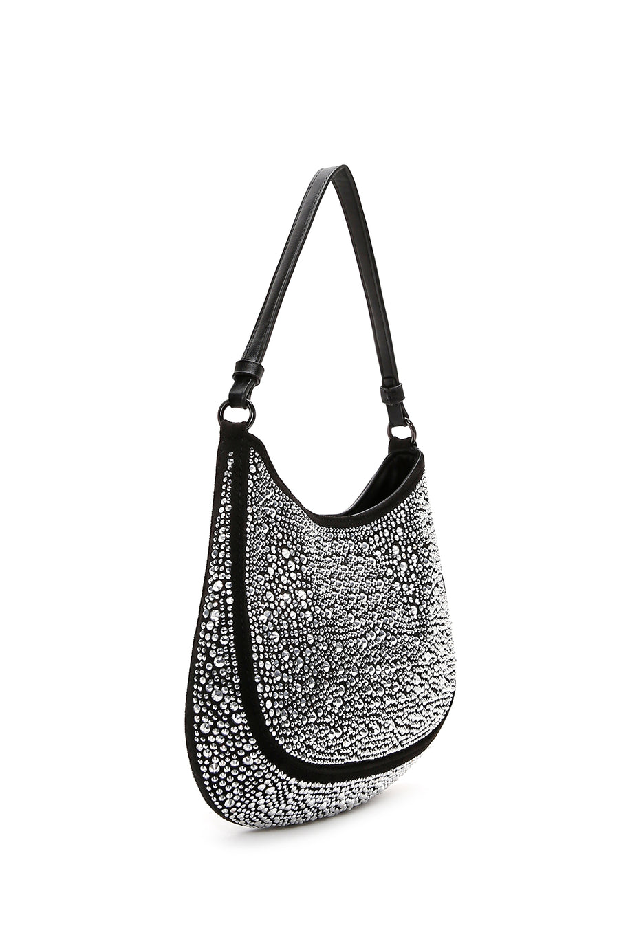 Women's Black Stone Shoulder Bag