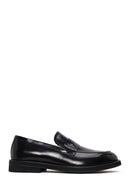 Male Black Leather Loafer | Derimod
