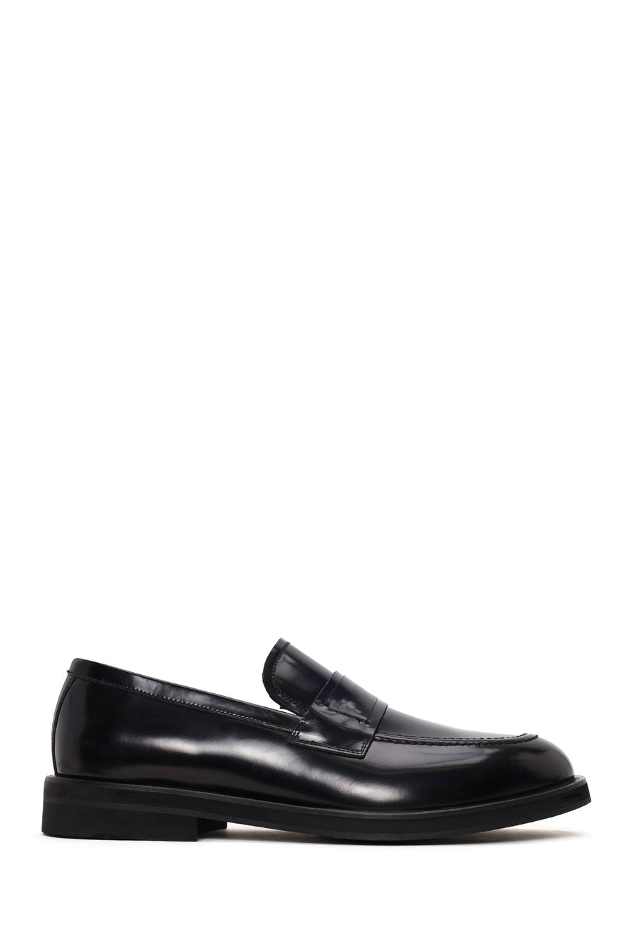 Male Black Leather Loafer WM750047DA | Derimod
