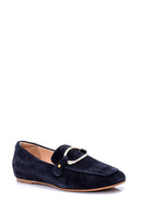 Women's Suede Buckle Loafer | Derimod