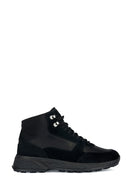 Geox Men's Black Sterrato Nubuck Leather Boots | Derimod