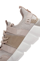 Women's Beige Thick Soled Sneaker | Derimod