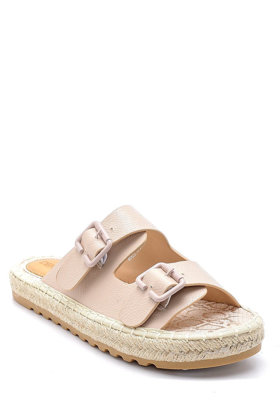 Women's Straw Detailed Slippers