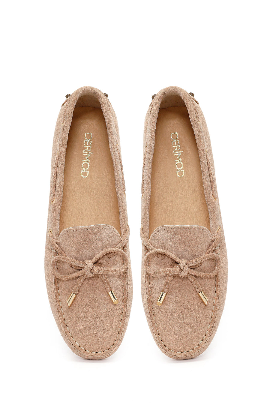Women's Beige Tassel Suede Leather Loafer
