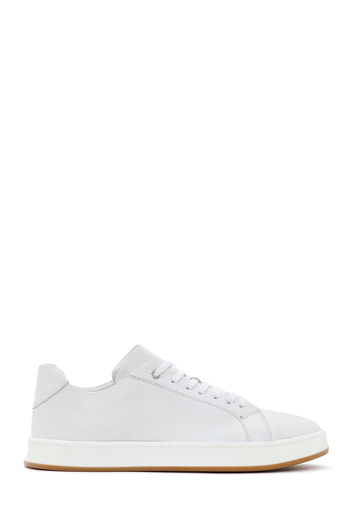 Men's White Lace-up Leather Sneaker 24SFD643618 | Derimod