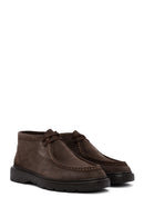 Men's Brown Lace-Up Suede Leather Casual Boots | Derimod