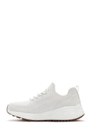 Skechers Women's White Bobs Sparrow 2.0 Allegianca C Lace-Up Sports Sneaker | Derimod