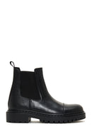 Men's Black Leather Casual Chelsea Boots | Derimod