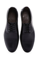 Men's Black Leather Printed Classic Leather Shoes | Derimod