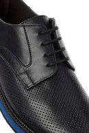 Men's Navy Blue Lace-up Leather Casual Shoes | Derimod