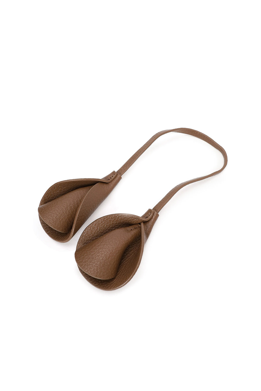 Woman Brown Long-Strap Charmed Shoulder Bag