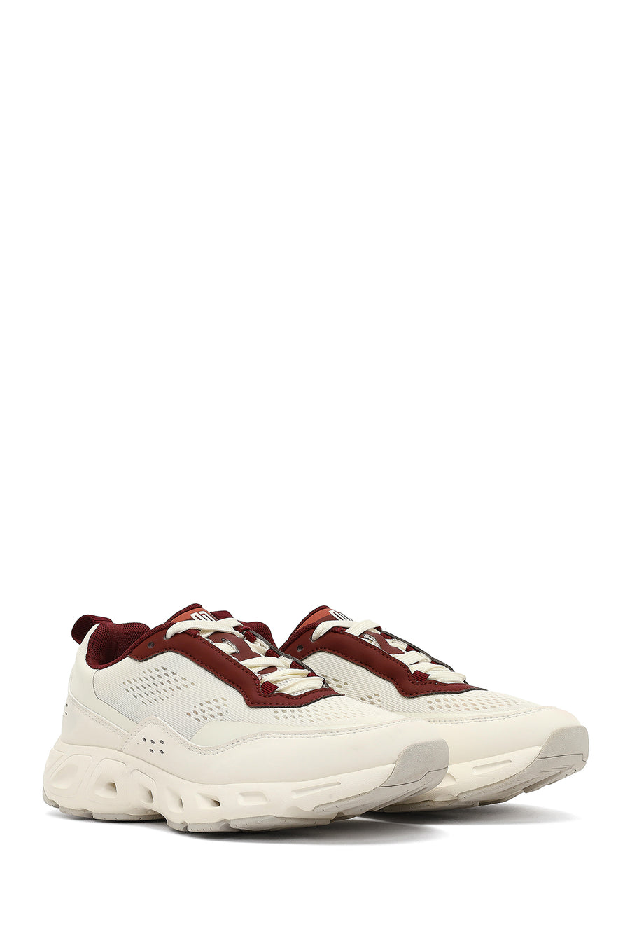 Derimod Studio Women's White Lace-Up Thick-Soled Sneaker