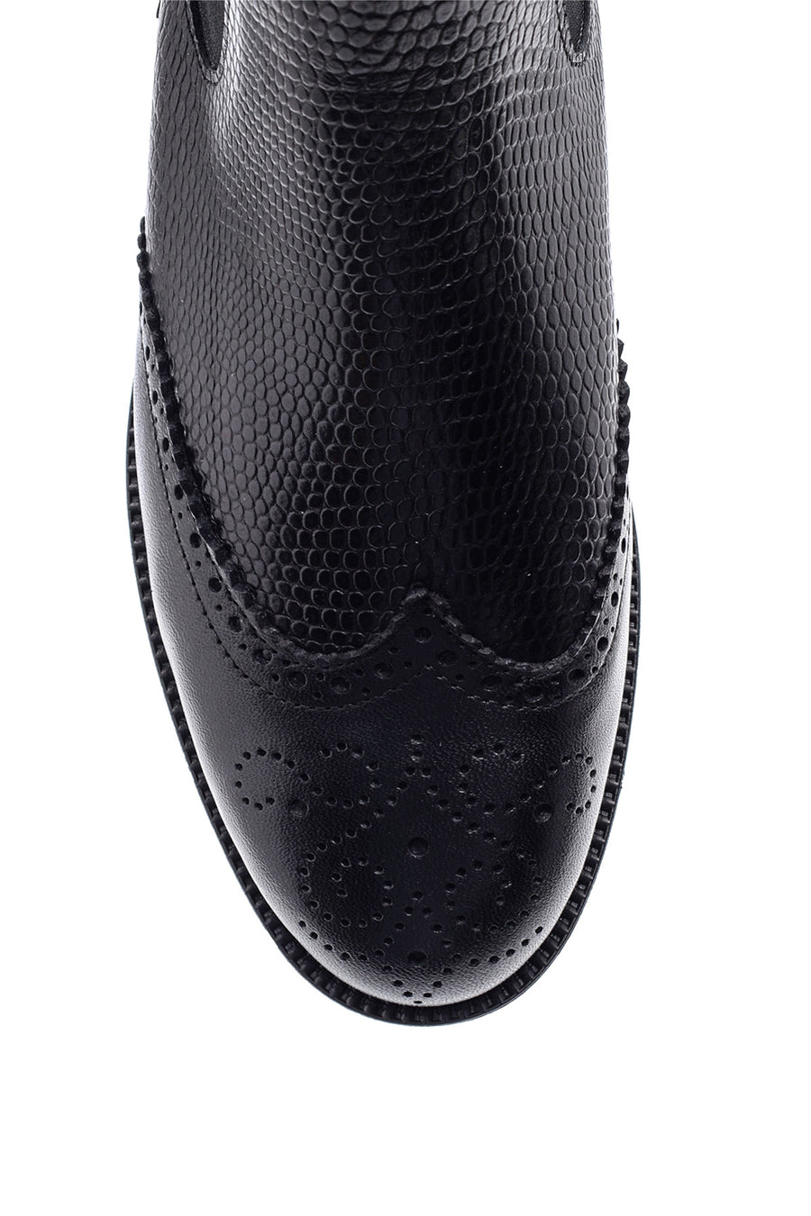 Women's Snakeskin Patterned Leather Boots