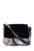 Women's Crocodile Patterned Suede Bag | Derimod