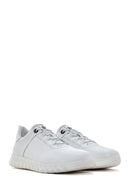 Men's White Lace-up Leather Sneaker | Derimod