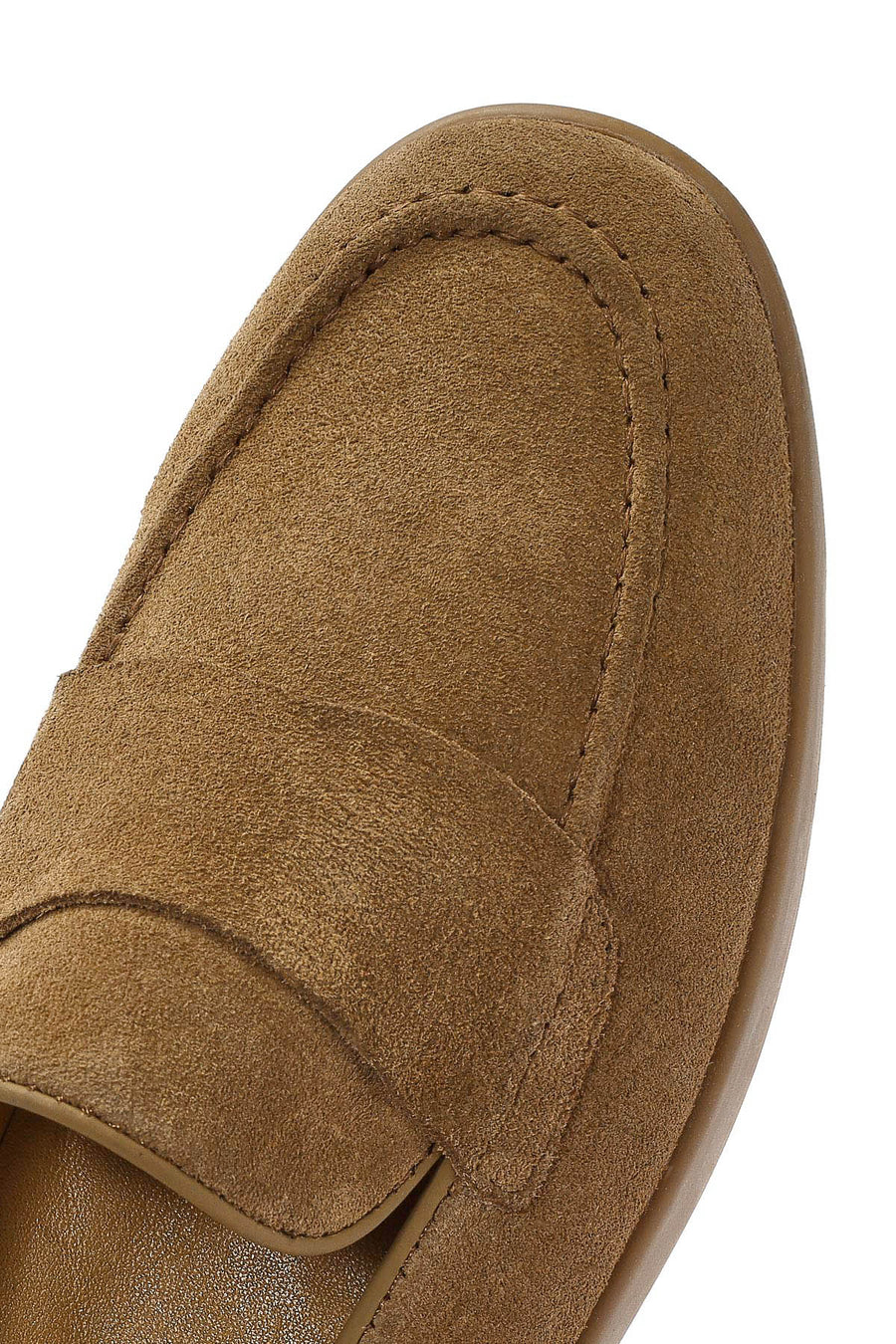 Women's Tan Suede Leather Loafer