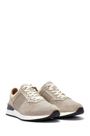 Erkek Bej Süet Deri Sneaker | Derimod