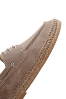 Men's Beige Suede Leather Espadrille | Derimod