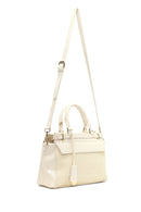 Women's Cream Long Strap Patterned Shoulder Bag | Derimod